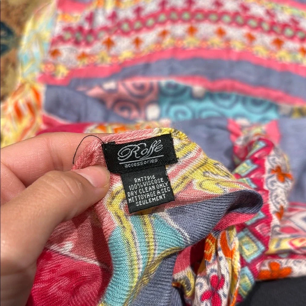 Colorful Bohemian Patterned Scarf / Wrap